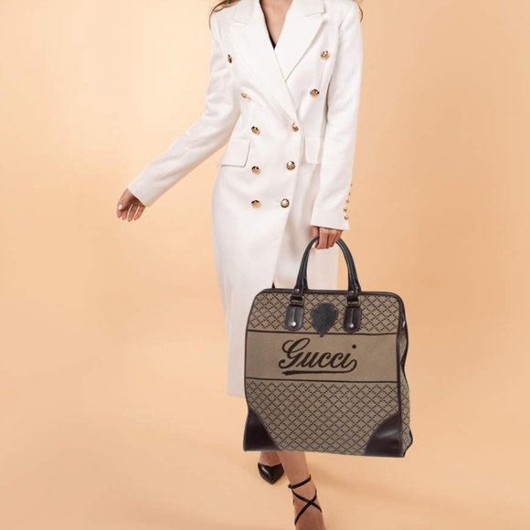 Preloved Gucci Hysteria Travel Bag in Iconic Diamante Canvas - Picture 2 of 10